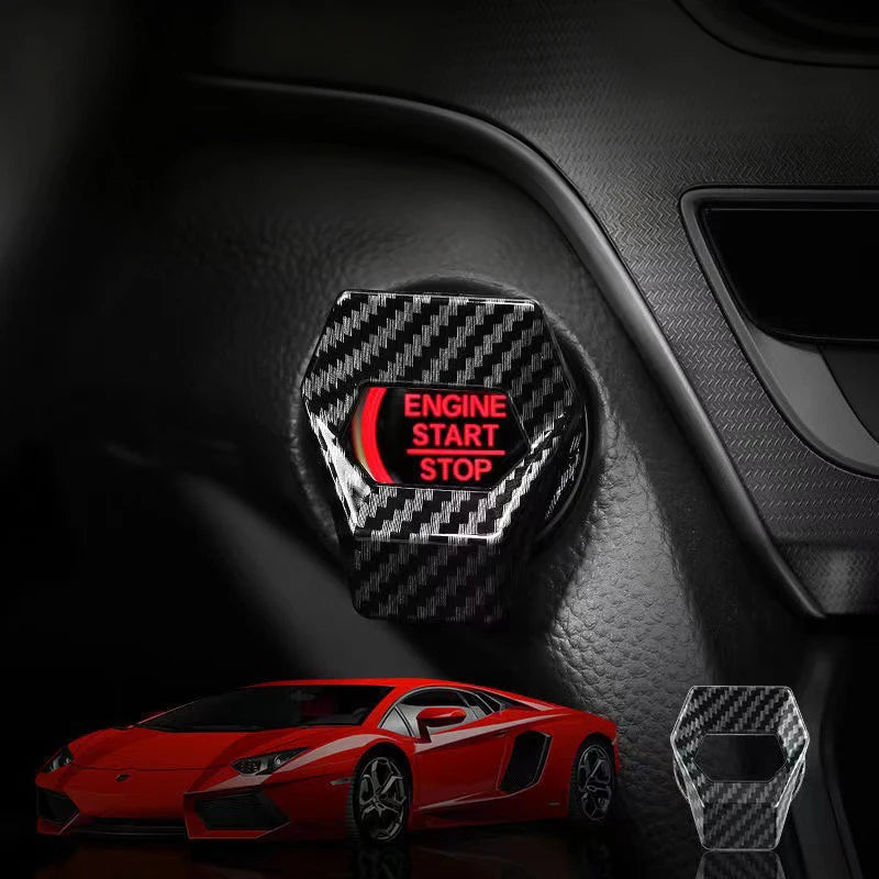 Metal Car Start Stop Button Cover – Easy Stick-On Trim