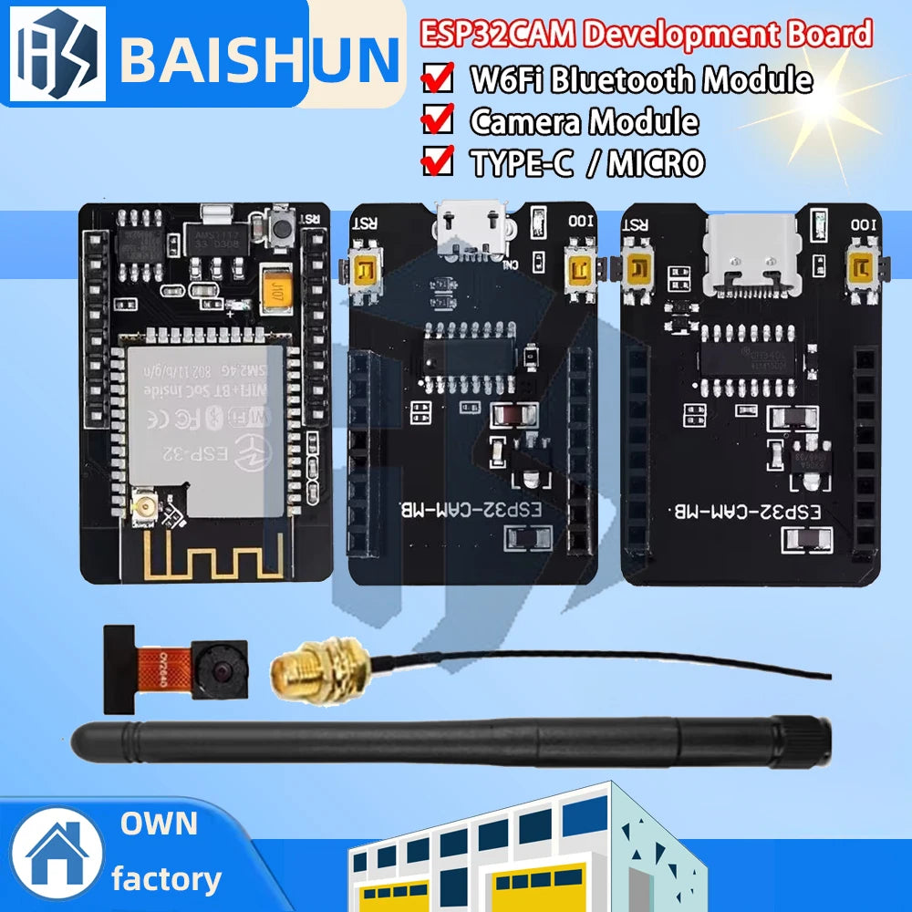 ESP32-CAM-MB 2MP Camera Module with OV2640 – WiFi Bluetooth Development Board for Arduino Zpaxo