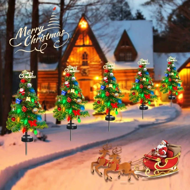 Christmas Tree LED Lights Solar Outdoor Decorative Lawn Garden Lamp Zpaxo