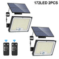 172/400/268 LED Solar Lights Outdoor Motion Sensor Solar Security Lights Waterproof Powered Garden Light Yard Patio Garage Zpaxo 172LED 2PCS