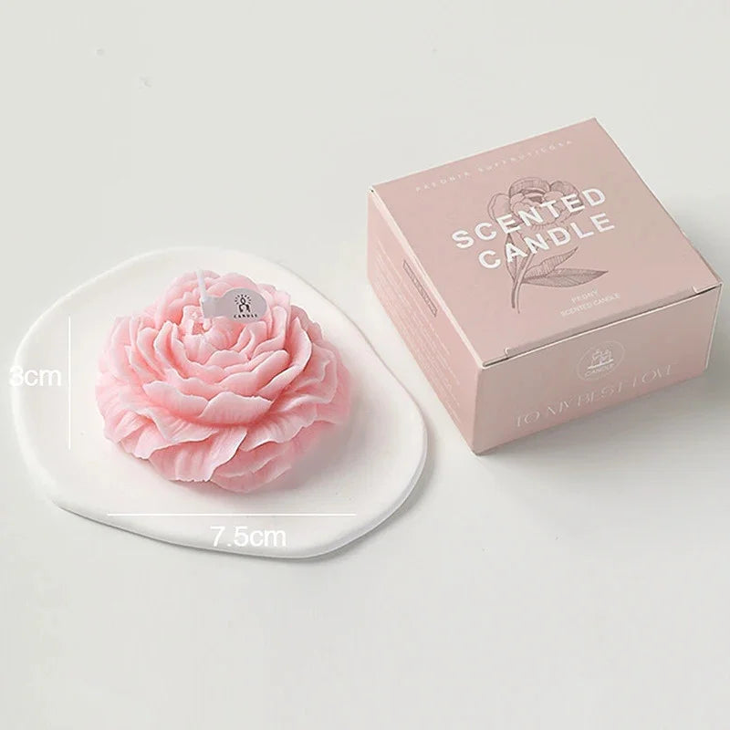 Creative Flower Shape 3D Peony Candle Aromatic Aromatherapy Wedding