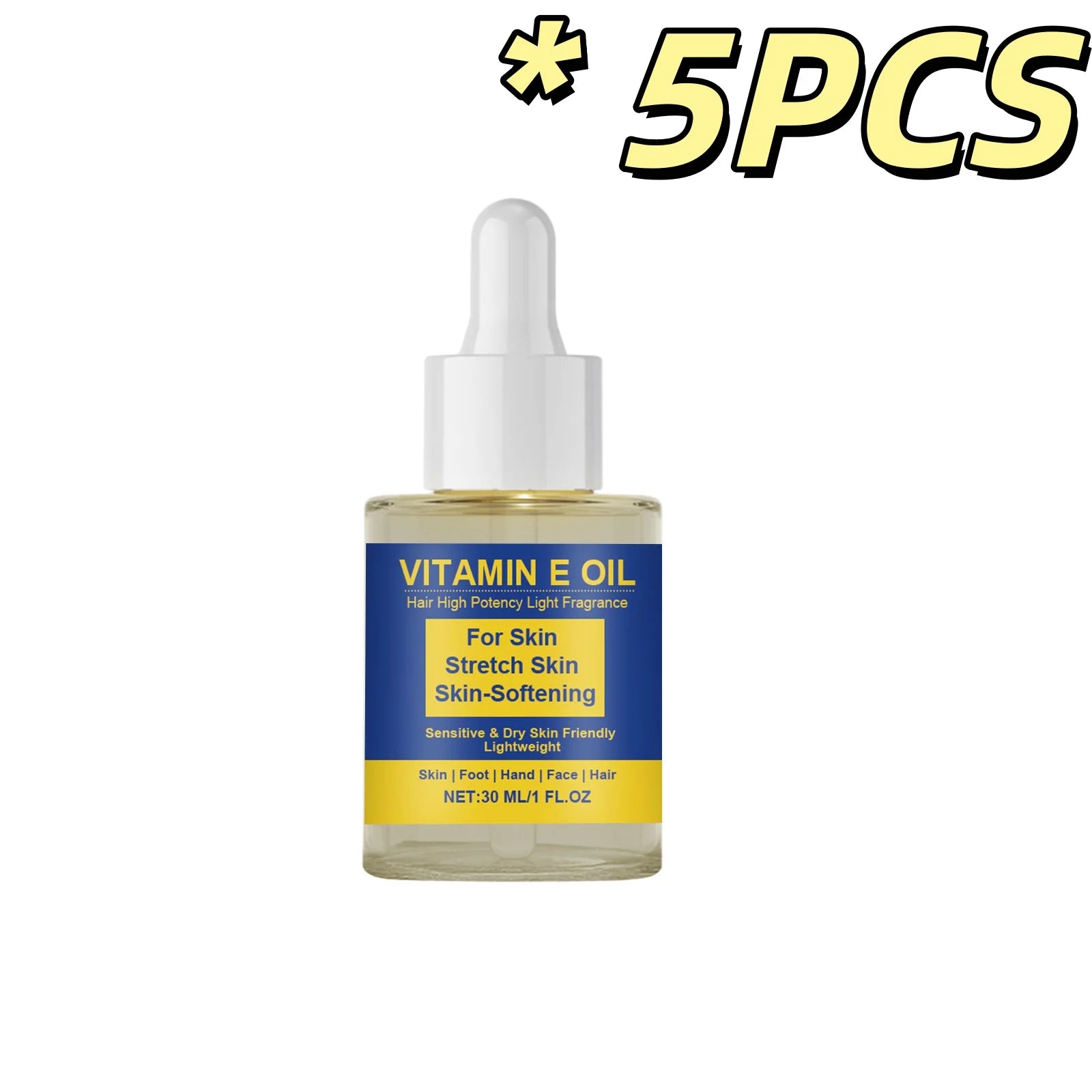 Vitamin E Body Oil – Moisturize Skin, Hands, Feet & Scalp Vitamin E Body Oil Zpaxo 30ml X 5PCS