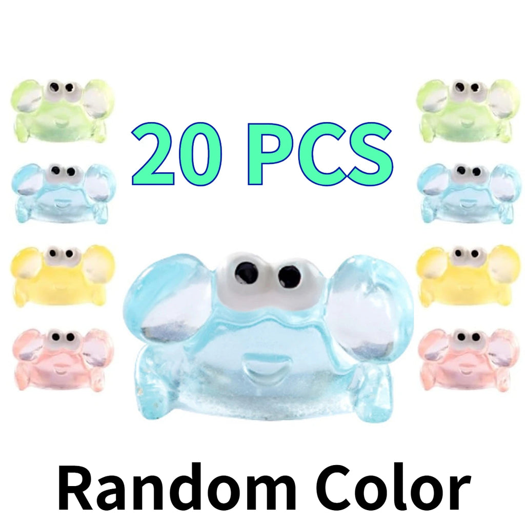 Colorful Resin Crab Figurines – Miniature Ocean Decor 10/20 PCS