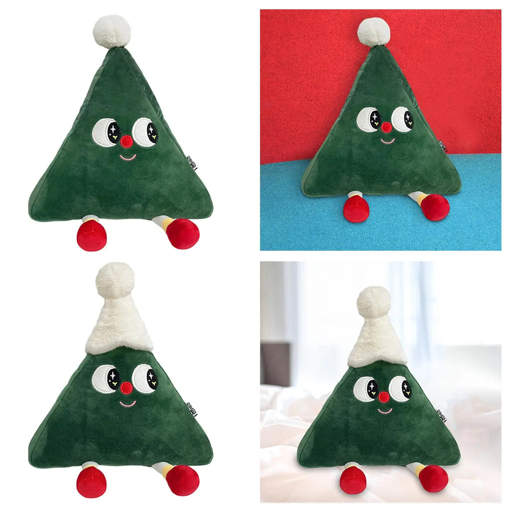 Christmas Tree Throw Pillow Creative Hanging Ornaments Festive Decor Zpaxo