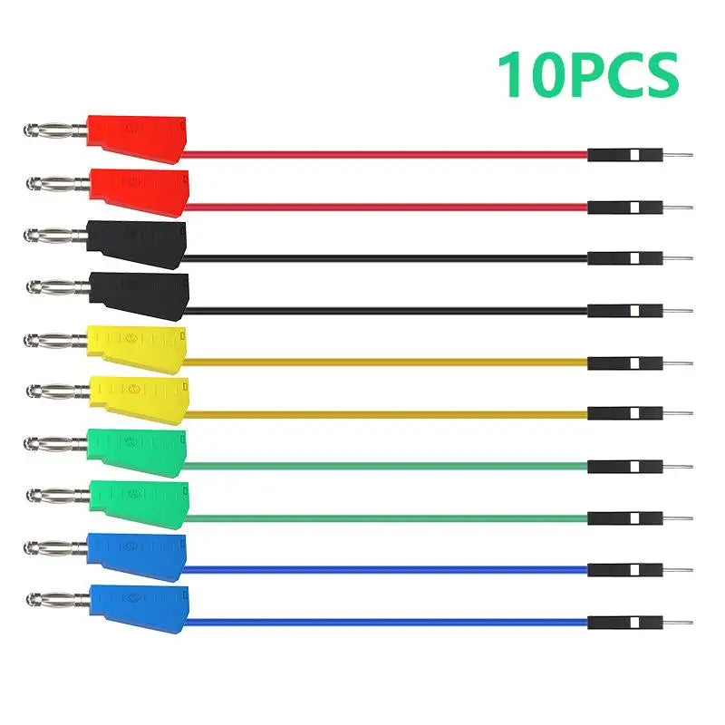 P1532 Male Stackable Banana Plug Silicone Jumper Cable 26AWG Wire Zpaxo