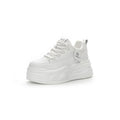 Womens Accent Platform Sneakers Hidden Heel Lift Casual Low Lace Up Zpaxo Z5603 White 40 China Mainland