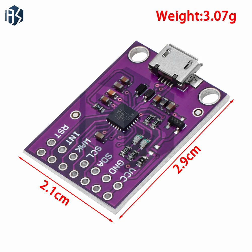 CP2112 Debug Board - USB to SMBus/I2C Communication Module 2.0, MicroUSB Evaluation Kit for CCS811 Sensor and Arduino Zpaxo