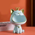 Cute Big-mouthed Crown Cat Resin Storage Sculpture Multifunctional