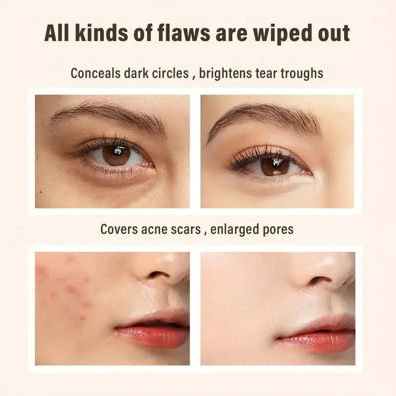 Dual-headed highlighter to cover facial blemishes, waterproof and sweat-proof, matte brightening, foundation concealer Zpaxo