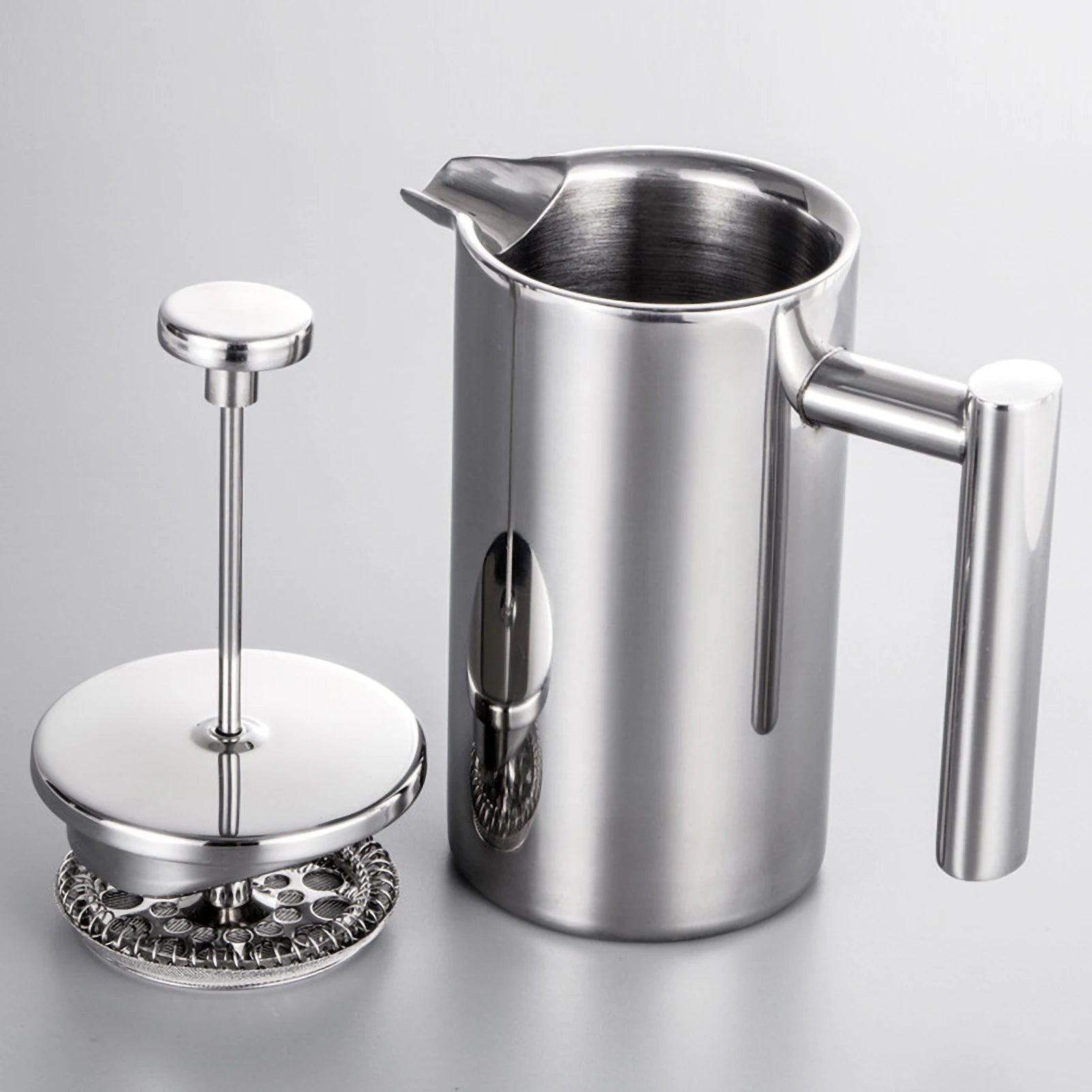 350ml/800ml/1000ml French Press Coffee Maker Stainless Steel Double Walled Insulated Coffee Maker Pot Stainless Steel Kettle Zpaxo