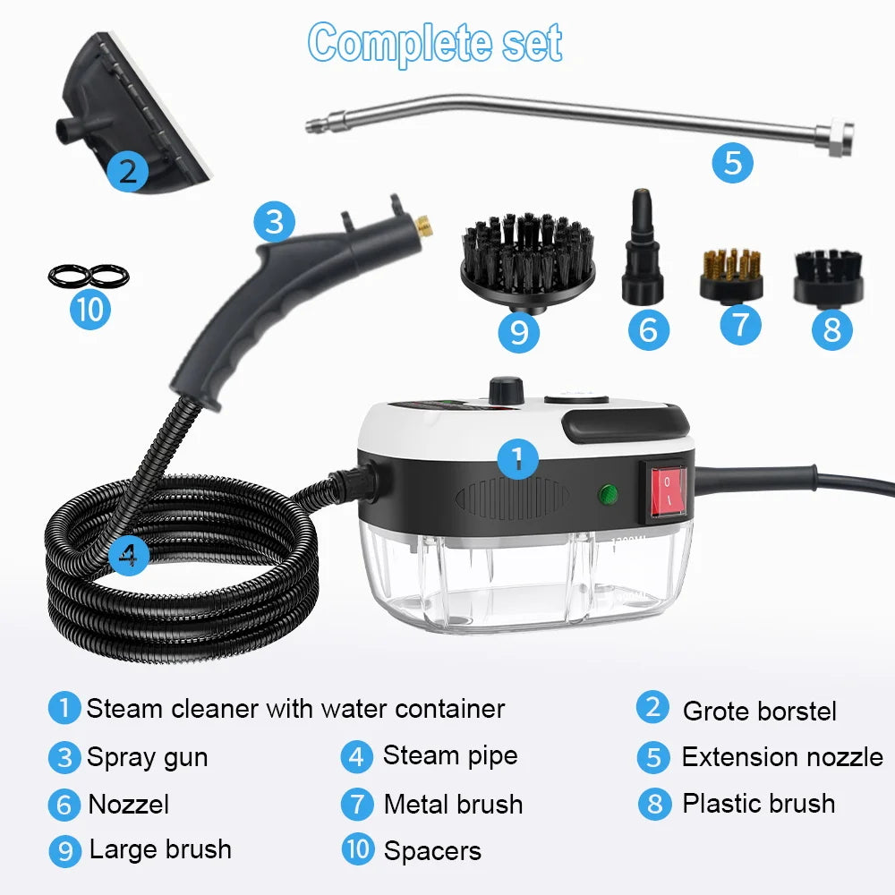 Portable Handheld High Pressure Steam Cleaner Household Multifunctional Steam Cleaning Machine Kitchen Hood Air Conditioner Car Zpaxo