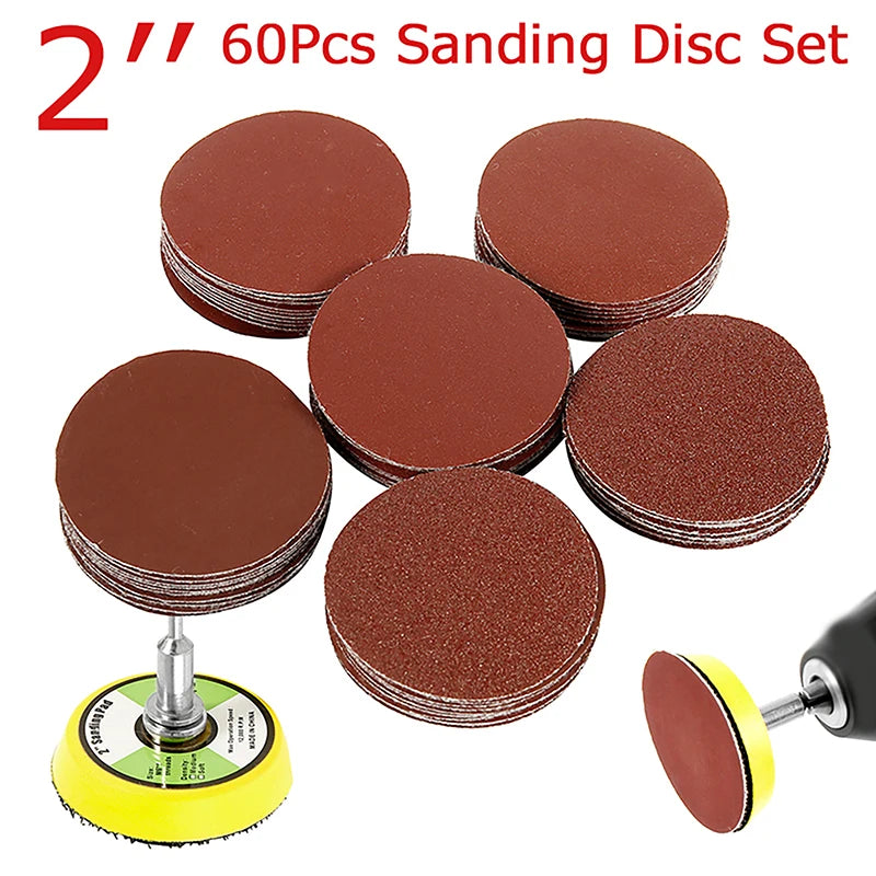 60 1 Sanding Discs Pad Drill Grinder Rotary Tools Backer Plate Zpaxo