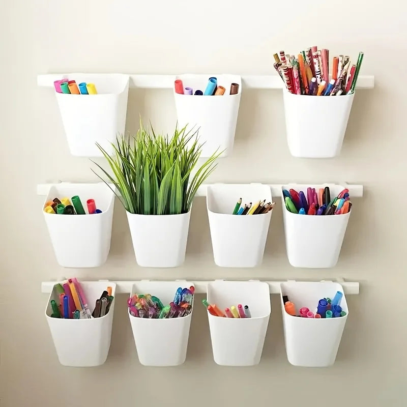 1 Multi-use Storage Baskets Home Office Kitchen Organization White