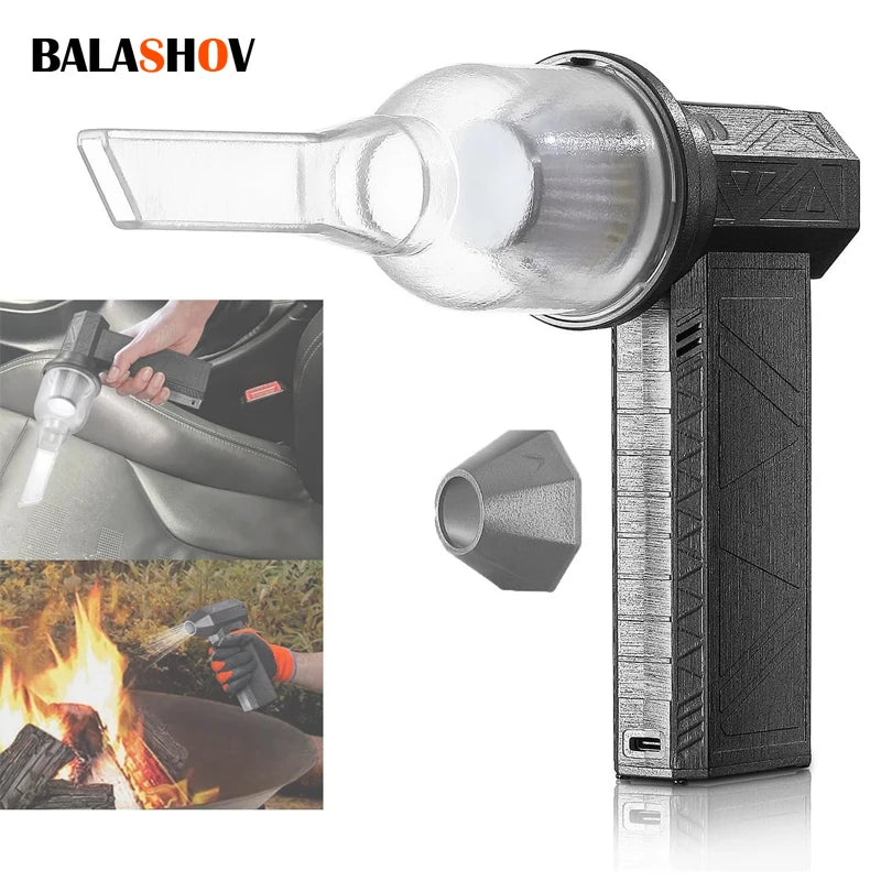 Powerful Electric Air Duster Jet Fan Blower Brushless Violent fan Portable handheld mini turbo fan hair dryer car vacuum cleaner Zpaxo