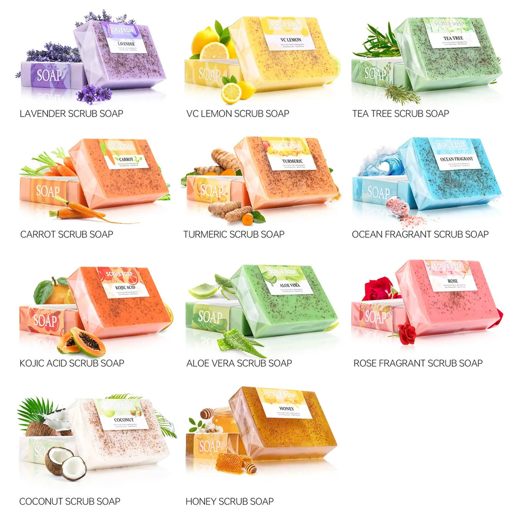 Kojic Acid Turmeric Vitamin C Exfoliating Scrub Soap 100g Exfoliating Scrub Soap Zpaxo