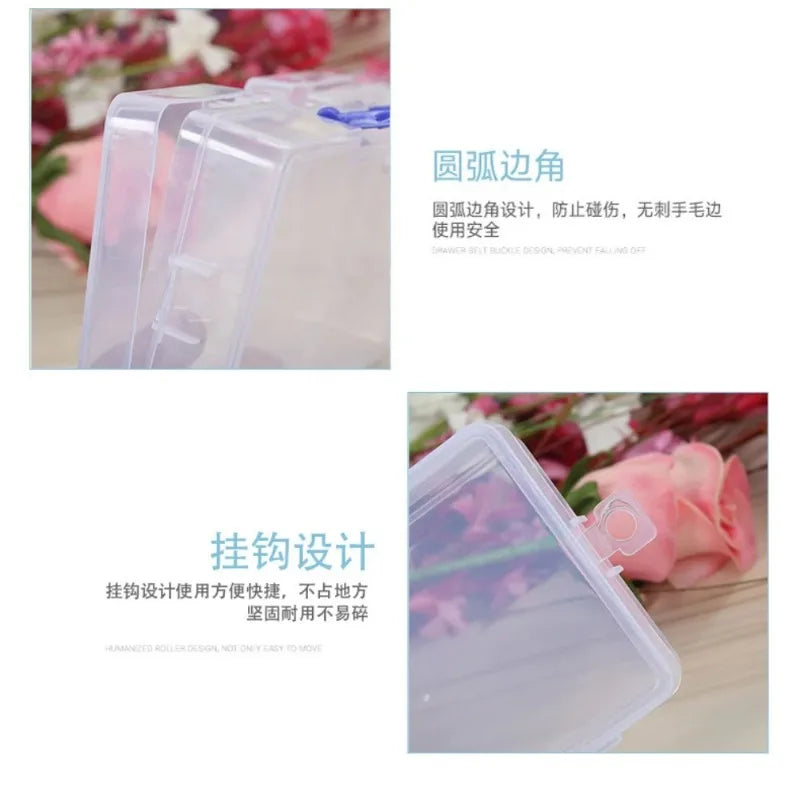 Transparent Lockable Storage Box Small Object Container Fishing Gear