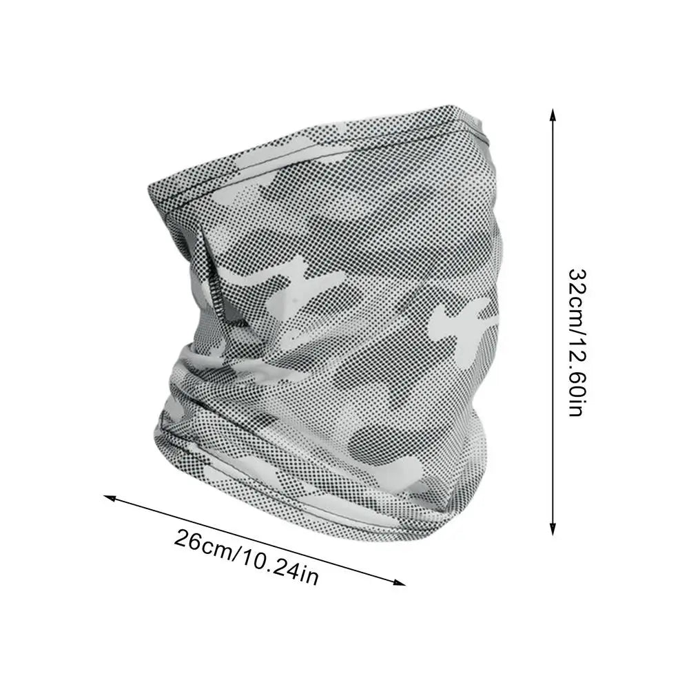 UV Protection Face Cover Quick-Dry Cycling Face Mask Scarf Sun Protection Headwear Outdoor Face Cover Breathable Bandana Zpaxo Light Gray