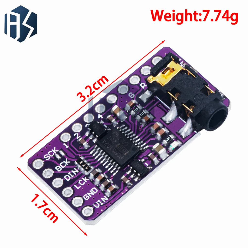 Interface I2S PCM5102A DAC Decoder GY-PCM5102 I2S Player Module For Raspberry Pi pHAT Format Board Digital PCM5102 Audio Board Zpaxo