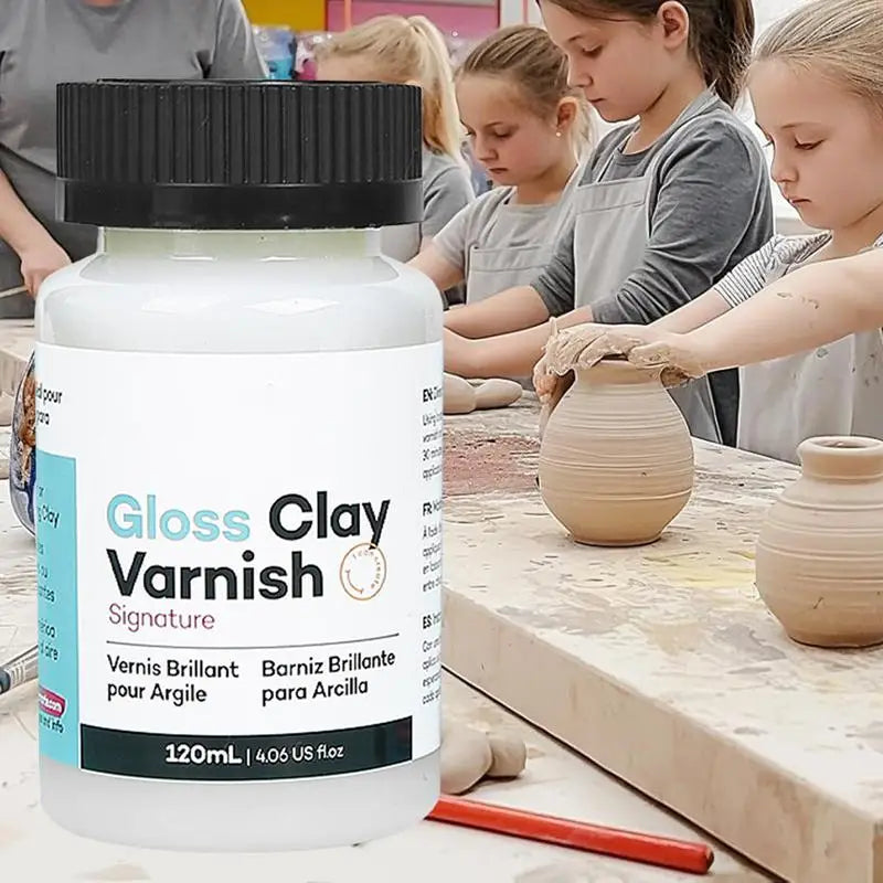 Gloss Clay Varnish Air Dry Acrylic Glaze Ceramics Oil Painting Sealant