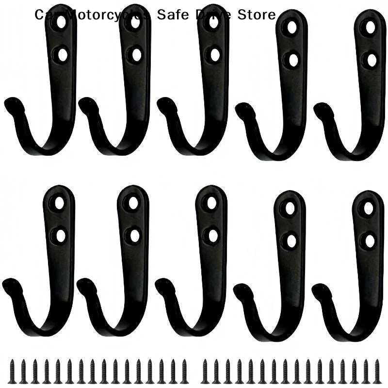 CM5 Durable Heavy-duty Iron Coat Hooks Screws Anti-rust Wall Mounted