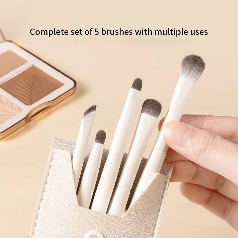 5 8 Natural Eye Makeup Brushes Detail Eyeshadow Brush White Ultra