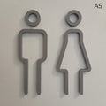 3D Printed Bathroom Door Sign Male Female Restrooms Symbol Decor Zpaxo A5
