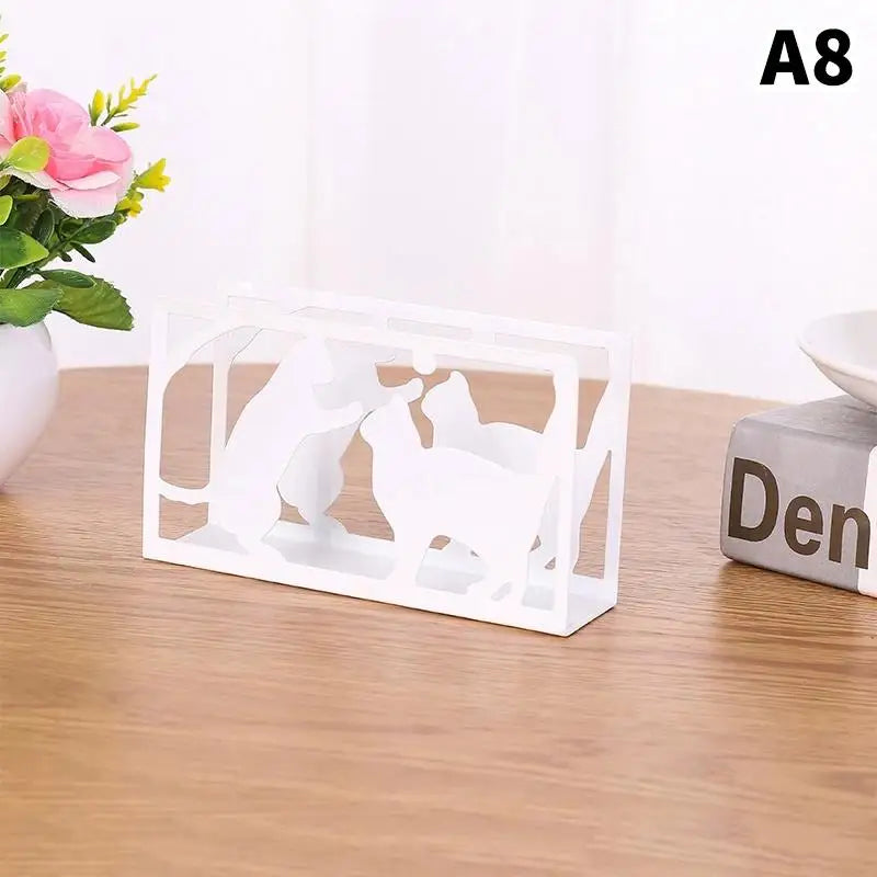 CM1Pc Elegant Iron Art Tissue Box Homestay Napkin Holder Kitchen Zpaxo A8