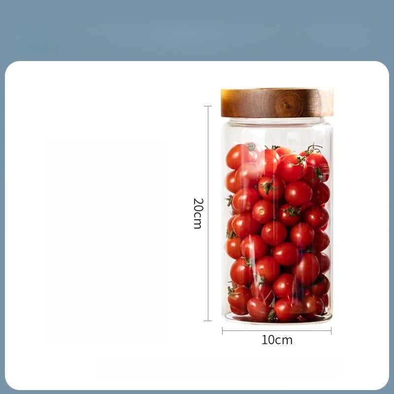 Sealed storage jar kitchen storage jar moisture-proof glass jar food grade coffee jar glass sealed jar Zpaxo 10X20CM