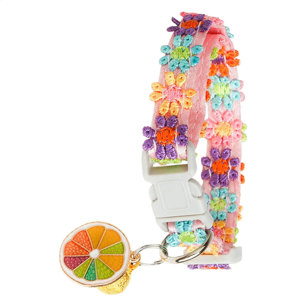 Pet Collar With Bell Colorful Dog Puppy Kitten Collar Adjustable Safety Bell Ring Necklace Cat Collar Anti-lost Pet supplies Zpaxo