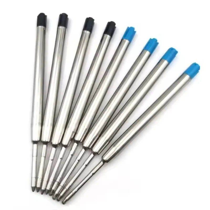 5/20pcs High Quality 1.0mm Metal Ballpoint Pen Replace Refills Blue Black Red Ink Smooth Writing For Office Stationery Supplies Zpaxo