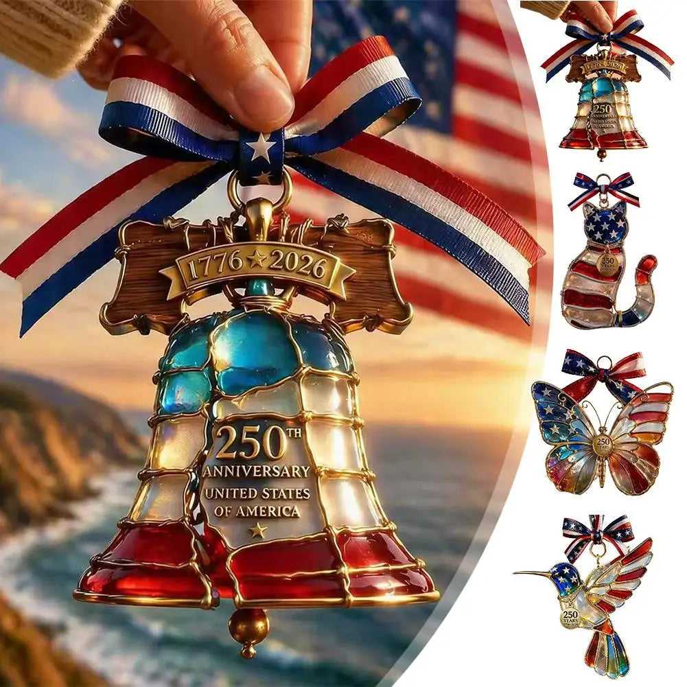 2D Patriotic Acrylic Ornaments Acrylic Window Hanging Butterfly Cat Shapes Hanging Decor For Friends & Cancer Patients Zpaxo
