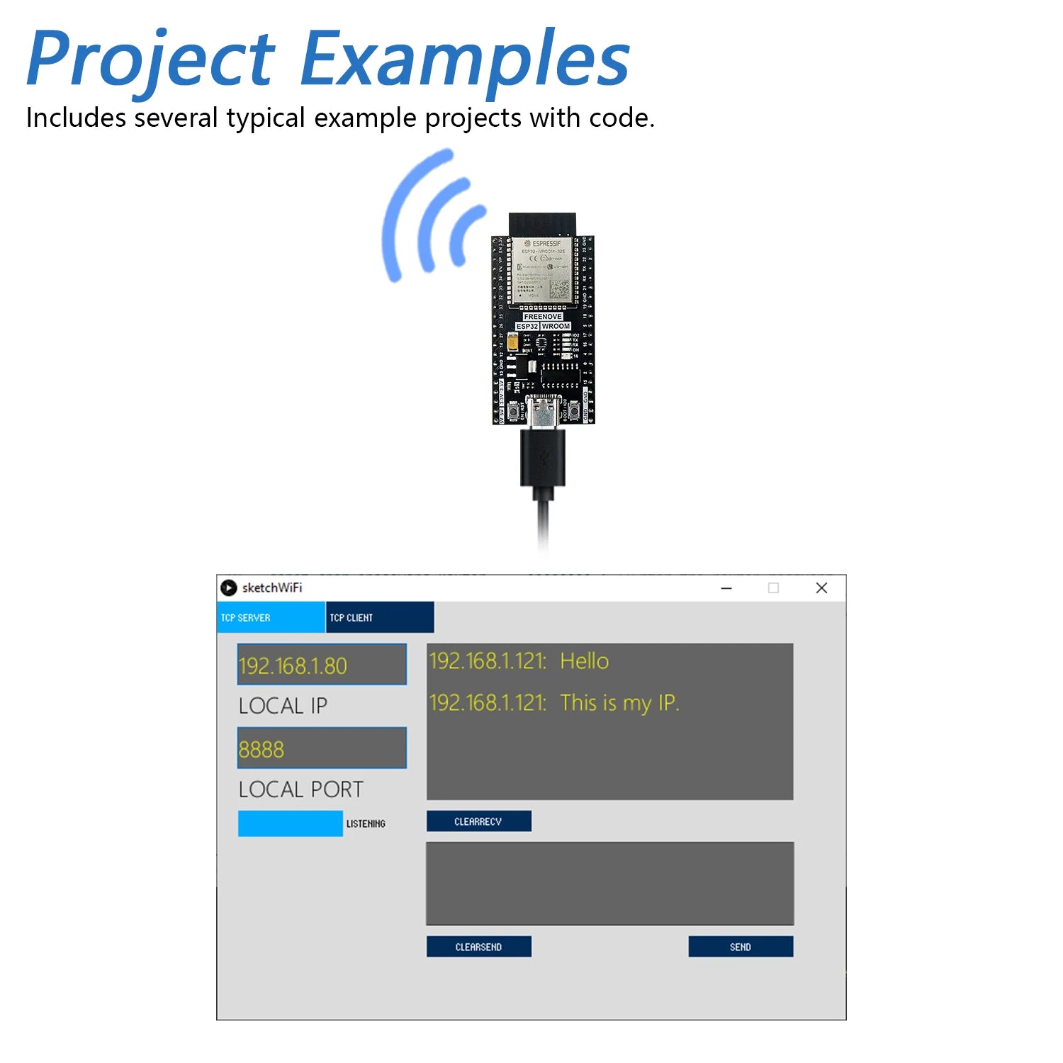 Freenove ESP32-WROOM WiFi MCU Board 240MHz Dual Core 32Bit Chip C Python Demo Codes & Practical Learning Tutorials Zpaxo