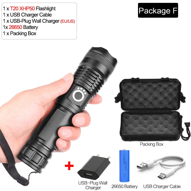 POCKETMAN XHP90.2 LED Tactical Flashlight – 3800 Lumen USB