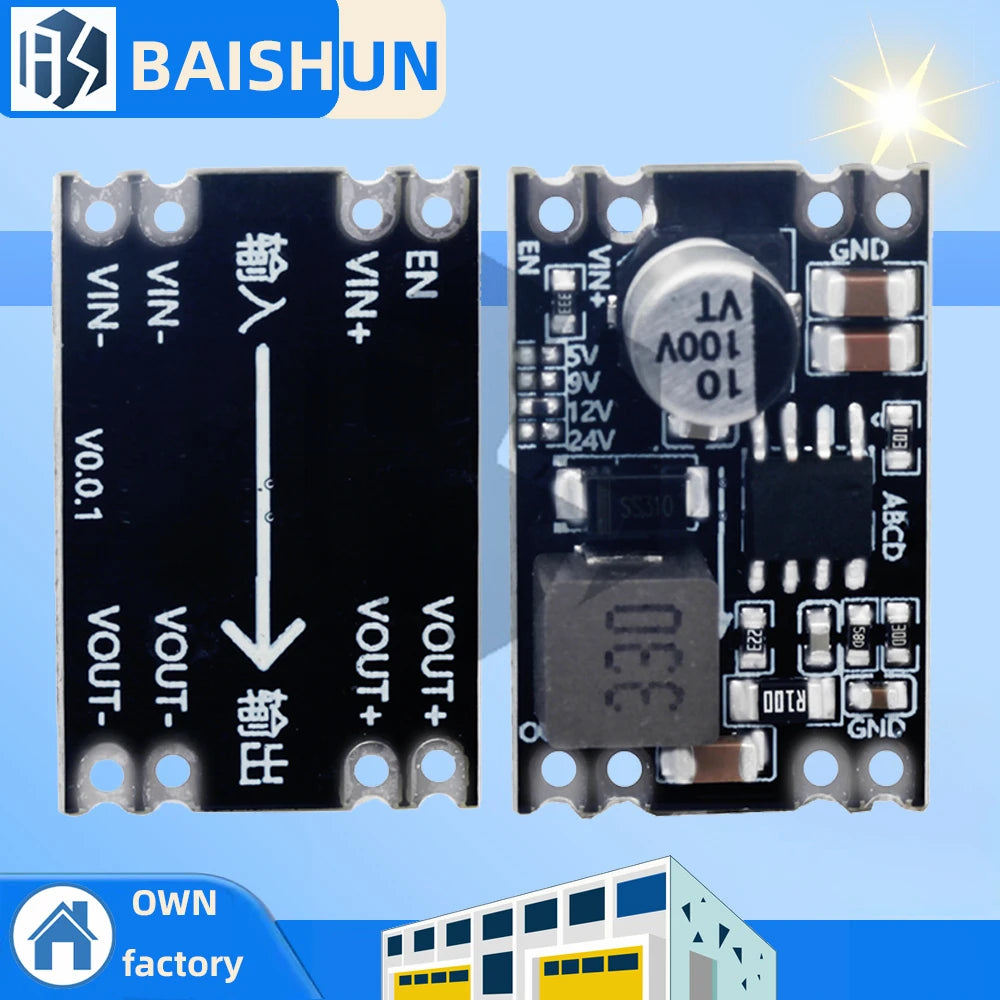 DC-DC Step-down Module 60V 48V 36V 24V To 12V 5V 3.3V Car Power Conversion Mini Buck Regulator Module Electronics Zpaxo 5v