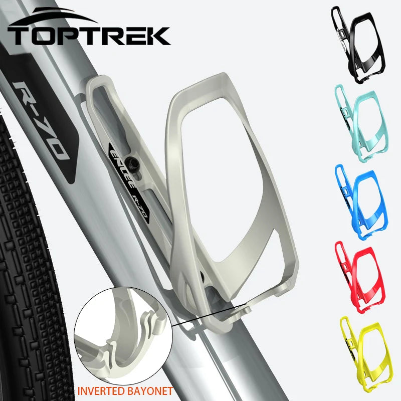 Toptrek New Multicolor Bicycle Water Bottle Holder MTB Road Bike Lightweight Flexible PC Beverage Bottle Cage Cycling Accessory Zpaxo