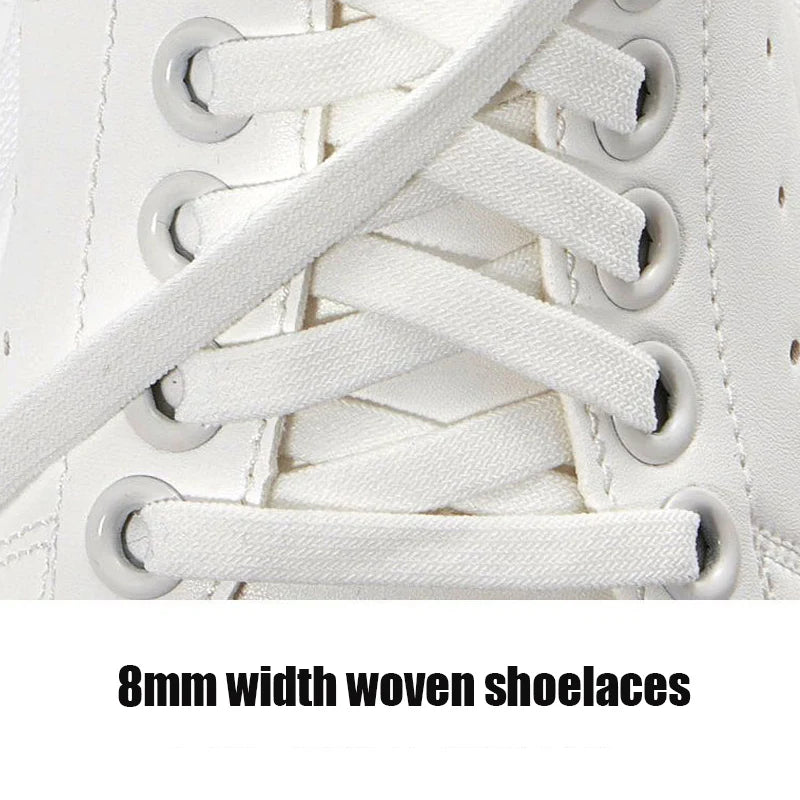 No Tie Shoe Laces Elastic Sneakers Flat Shoelaces Without Ties Quick