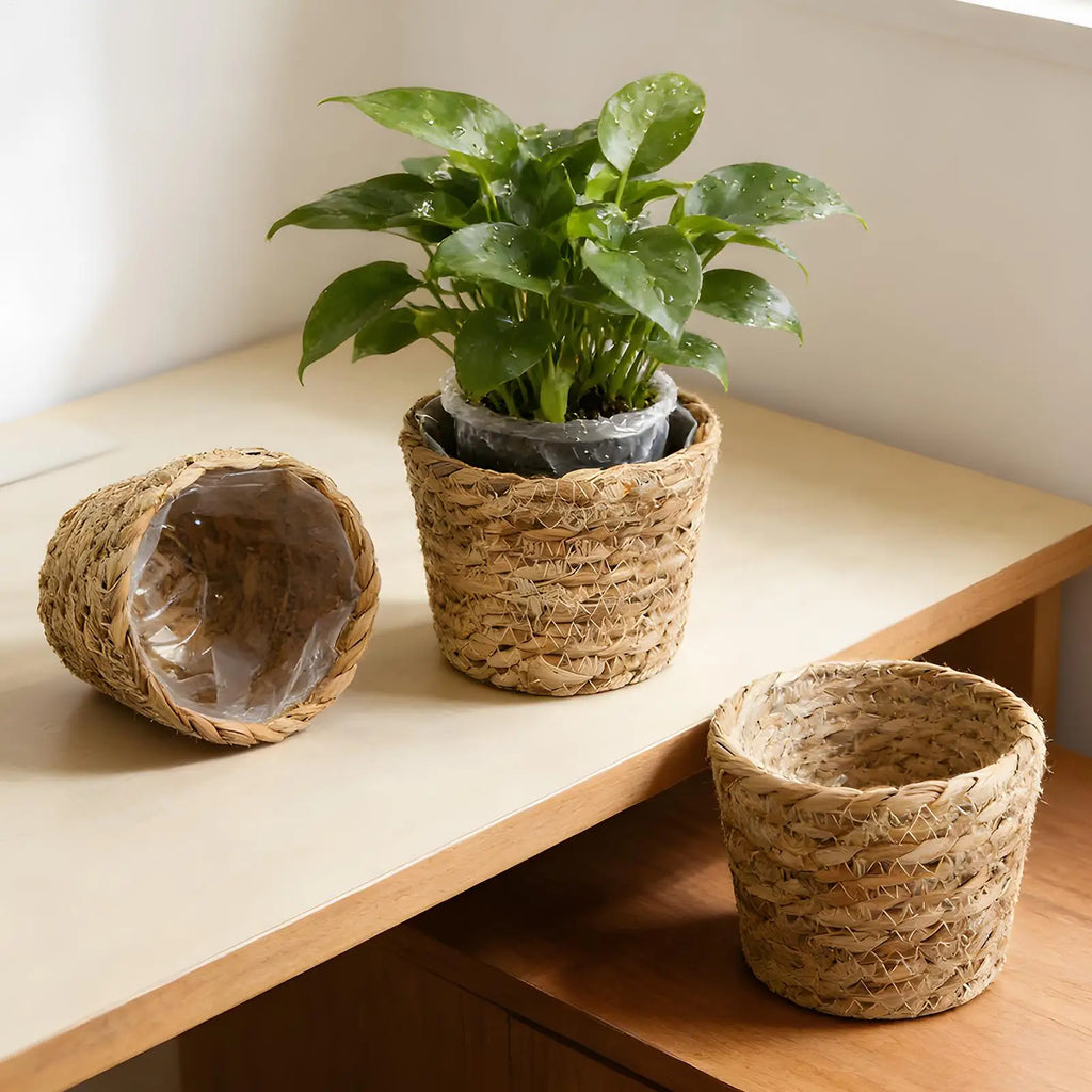 Basket Planter 3 Leak-proof Waterproof Lining Outdoor Patio Porch