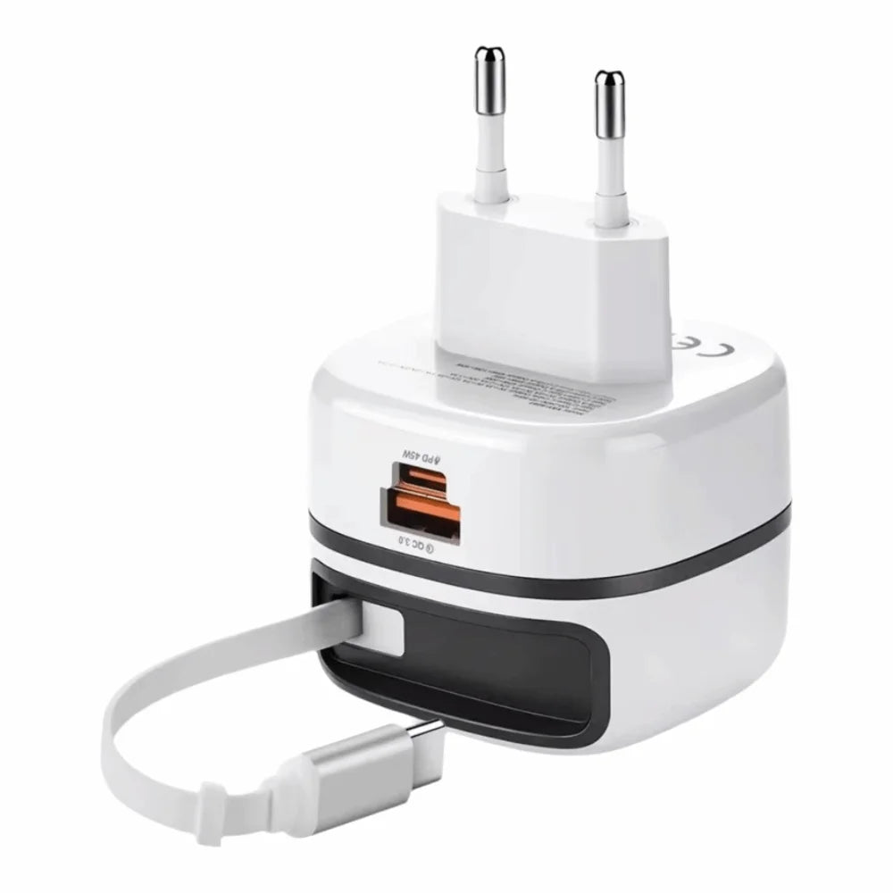 Foldable Foot 65W Fast Charger EU UK US Plug Compact Portable Mini Zpaxo EU