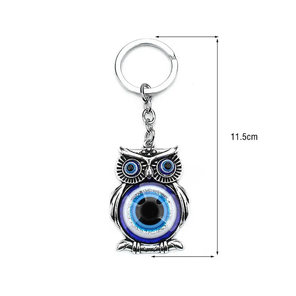 Crystals Hanger Evil Eye Owl Blue Protection Fashion Jewelry Car Keychain Car Pendant Car Accessories Zpaxo