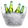 New 4L/8L Clear Plastic Ice Cube Storage Bucket or Champagne Bottles Ice Cooler Bar Decor for Home Kitchen Bar Cafe Use Zpaxo 8L