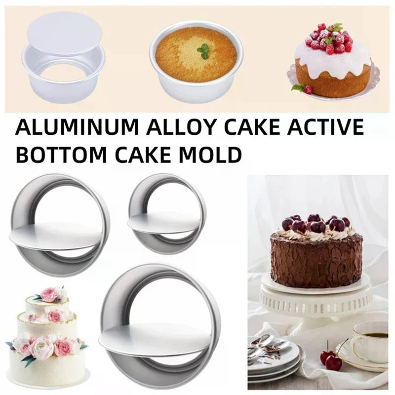 Cake Mould Aluminum Alloy Round Pudding Cheesecake Mold Baking Zpaxo
