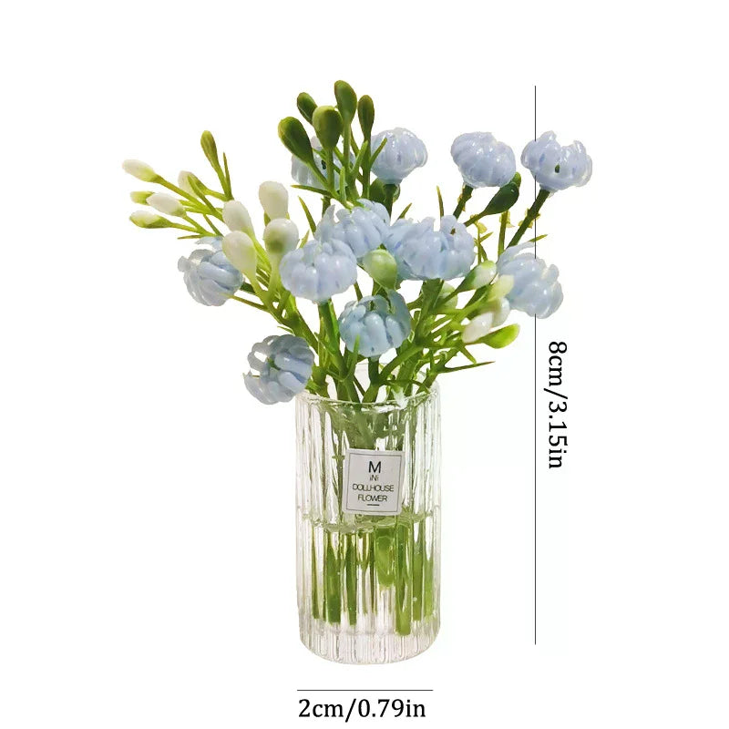 1 12 Miniature Dollhouse Potted Plant Flower Bouquet Greenery Bonsai Zpaxo