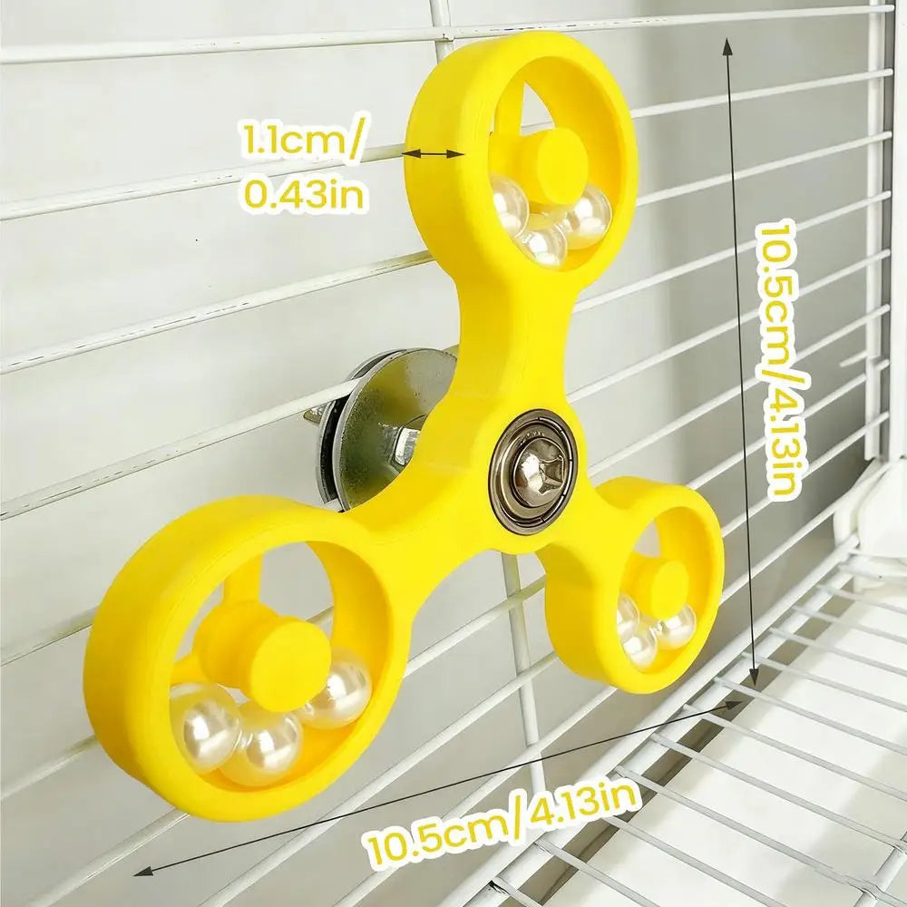 Bird Toys Interactive Rotating Spinner Wheel Cage Accessories