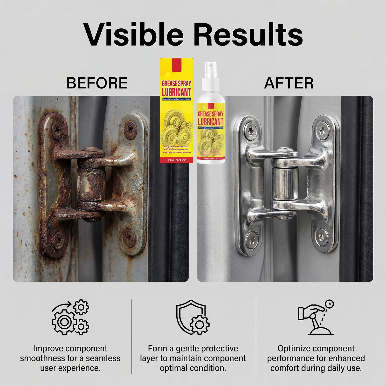 Rust Remover Lubricant Spray Multi Purpose Anti Rust Lubrication Smooth Operation For Auto Parts Home Tools Cleaning Maintenance Zpaxo