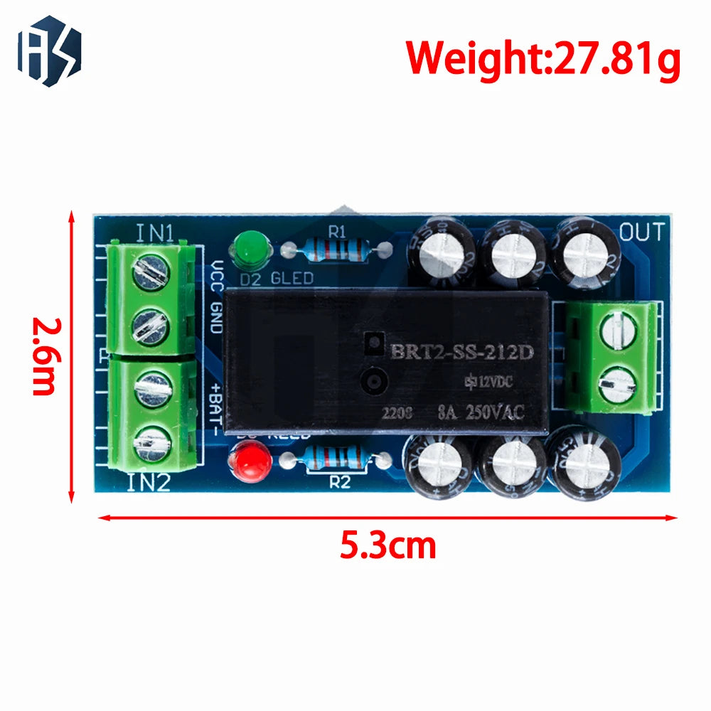 XH-M350 12V 150W Backup Battery Switching Module - High Power Automatic Battery Power Switching Board Zpaxo