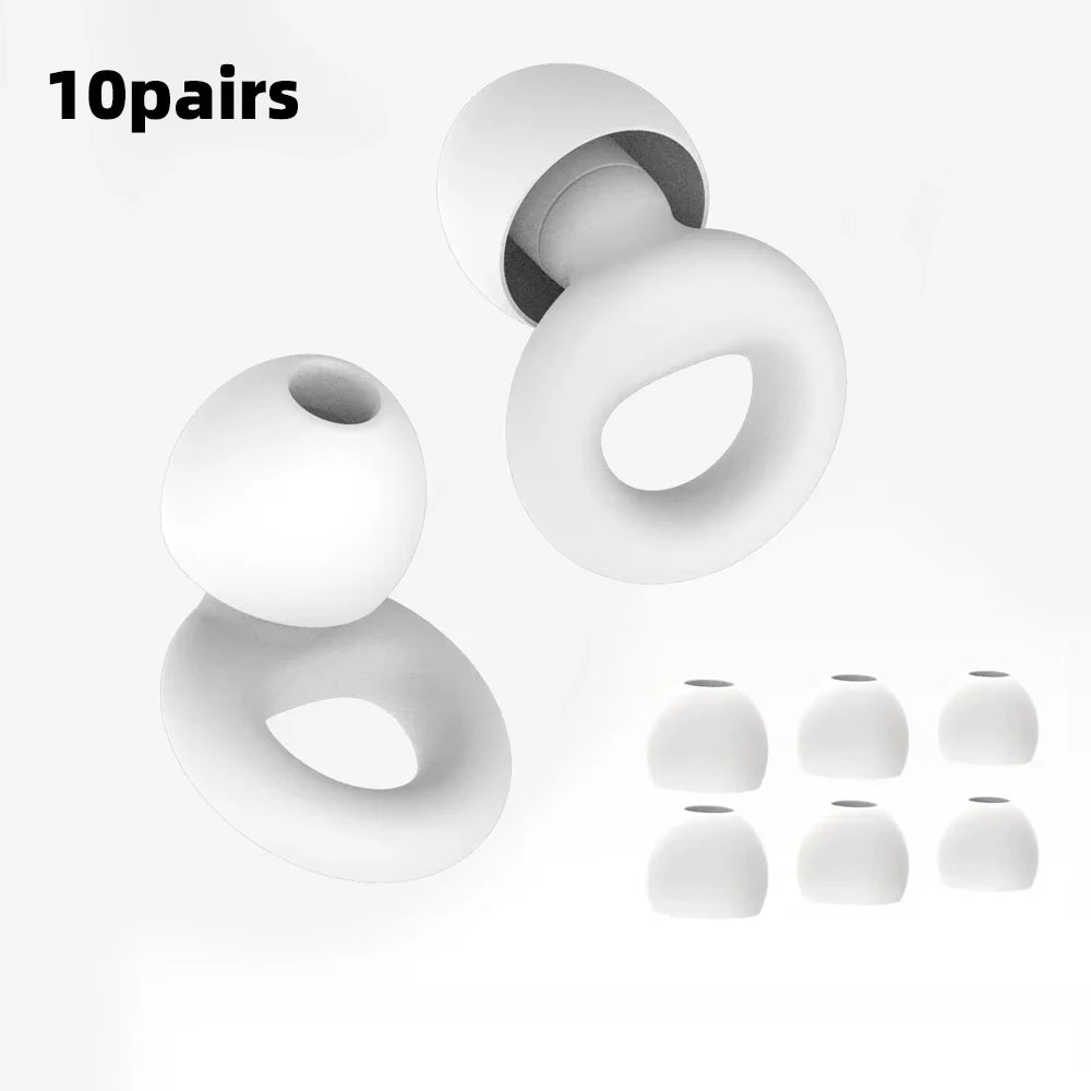 Mute Ear Plugs For Sleeping Noise Reduction Super Soft Reusable Hearing Protection Anti Noise Earplugs For Concerts Travel Work Zpaxo 10sets White