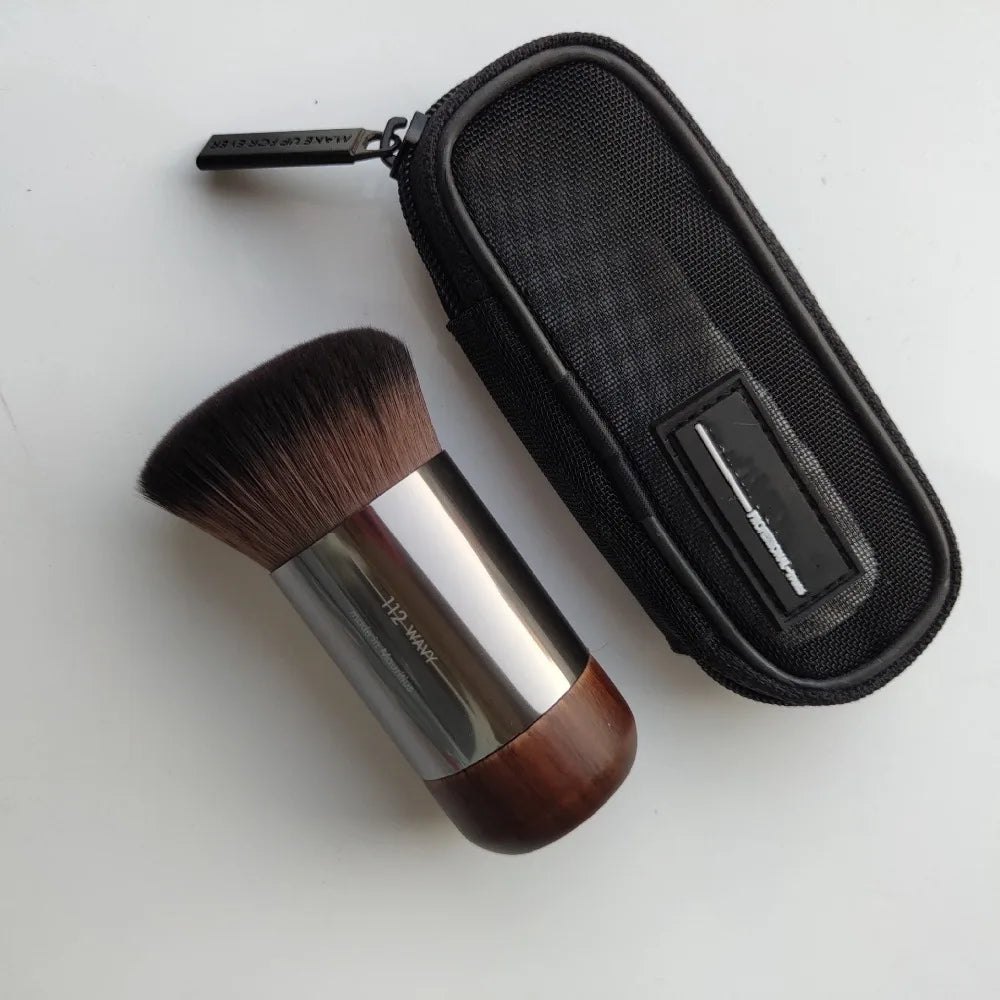 Round Head Buffing Foundation Brush Bag Wood Handle Makeup Brus Zpaxo