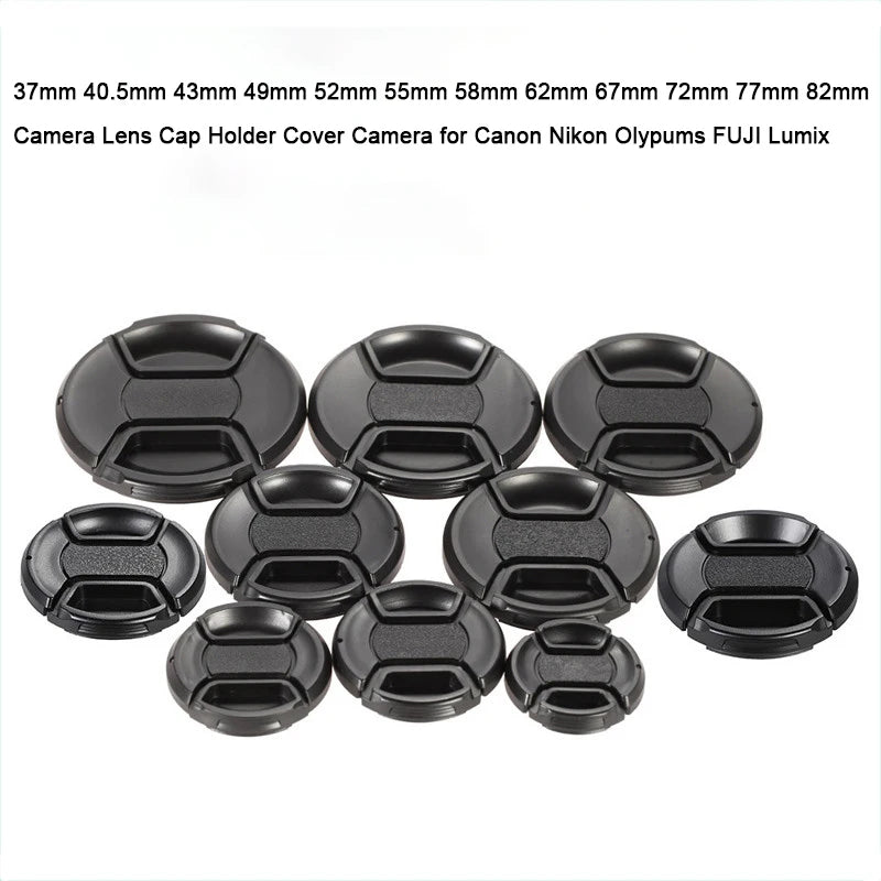 Camera Lens Cap DSLR Camera Front Lens Cap Cover For Canon Nikon Sony Olypums Fuji Lumix 37/43/46/49/52/55/58/62/67/72/77/82mm Zpaxo