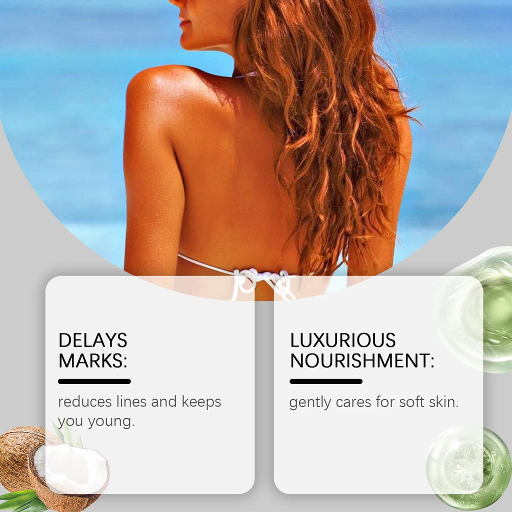 OceAura Coconut Tanning Lotion – Natural Bronze Glow All Skin Tanning Bronzer Lotion Zpaxo