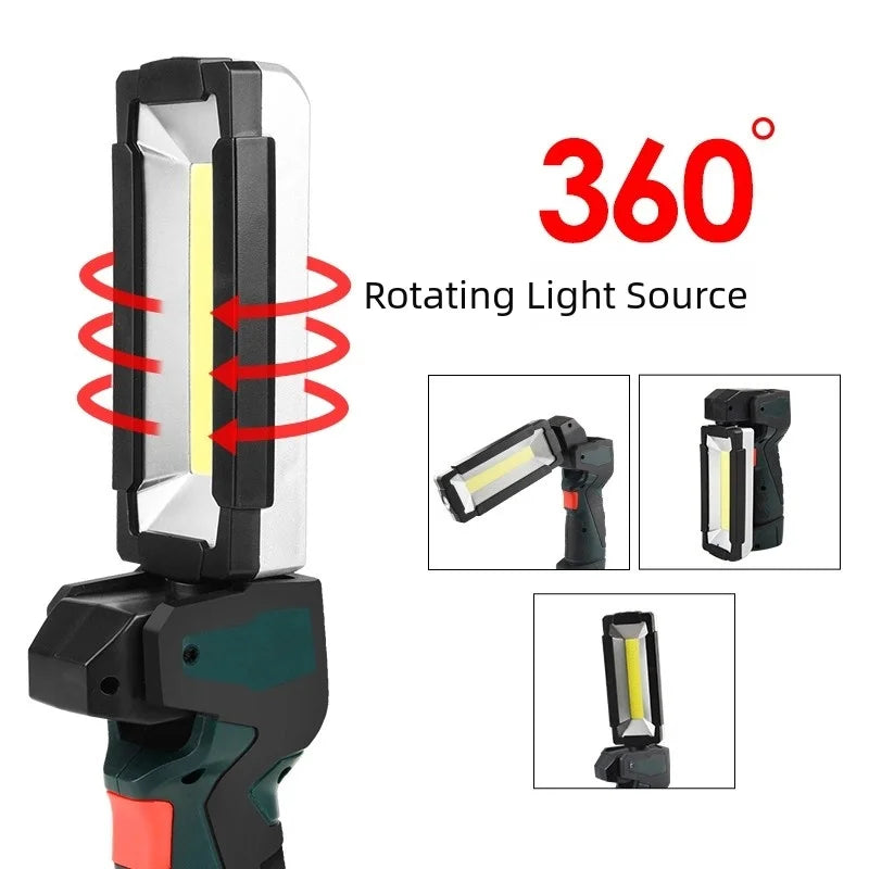Portable COB LED Work Light – USB Rechargeable Inspection Lamp